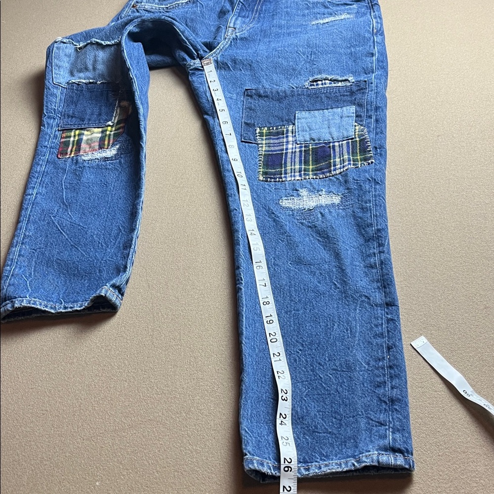 Polo Ralph Lauren Slim‎ Tapered Boyfriend Patchwork Jeans - Picture 13 of 16